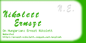 nikolett ernszt business card